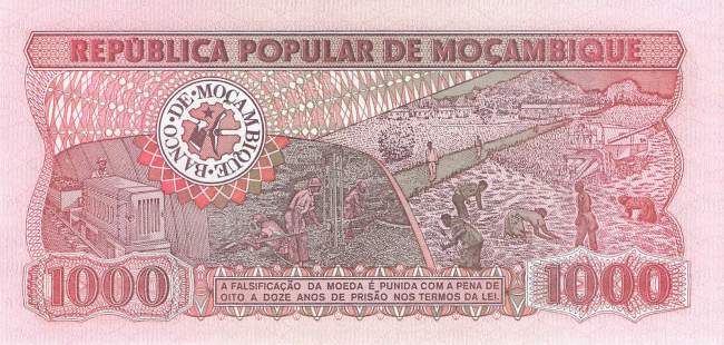 Mosambik p132a 1000 Meticais 1983